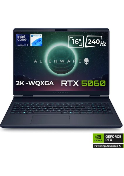 Alienware 16X Aurora AC16251 Ultra 9 275HX 64GB 1tb SSD 8gb RTX5060 115W 16 Wqxga 240Hz Windows 11