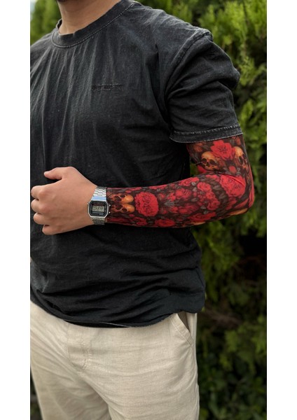 Giyilebilir Desenli Kol Dövmesi 3D Baskılı Tattoo