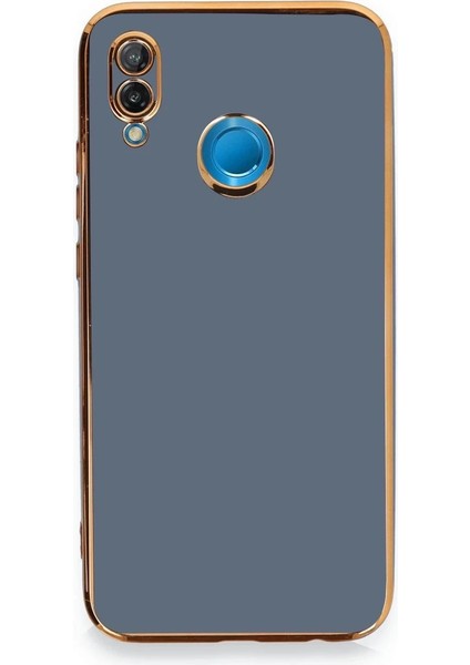 Huawei P20 Lite Kılıf Volet Silikon - MAVI-(5796)