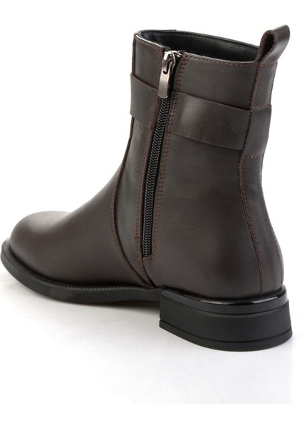 Kahve Hakiki Deri Kadın Bot & Bootie K02724560303 modelleri