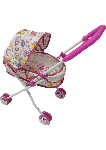 Çocuklar Için Katlanabilir Tatlı Minik Oyuncak Puset Pembe-Beyaz fiyatları