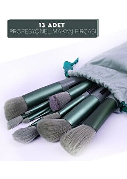 Rose Özel Keseli 13'lü Fırça Seti