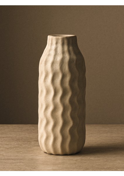 Tubb Dokulu Seramik Vazo (13 x 36 Cm)