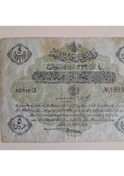 Mehme Treşat 1332 5 Kruş indirimleri