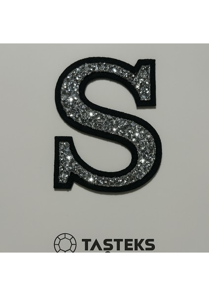 Taşlı Ütülenebilen Veya Sticker Olarak Kullanılabilen 6cm S Harfi