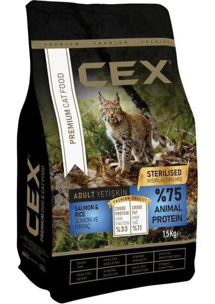 Premıum Yetişkin Somonlu Kısırlaştırılmış Kedi Maması 1.5kg
