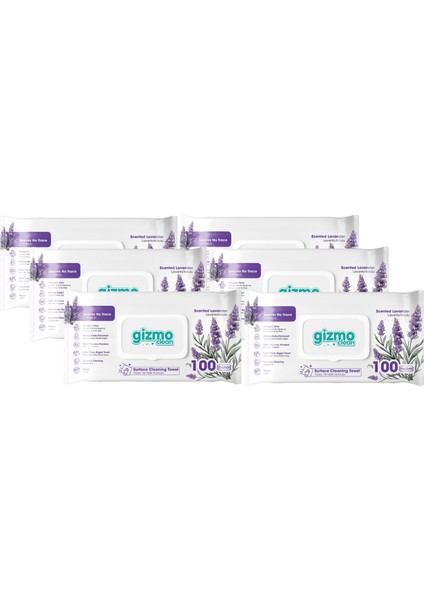 Clean Yüzey Temizlik Havlusu Lavanta Kokulu 6 Paket 600 Yaprak