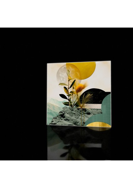 :temperli Cam Kare Tablo, Cam Tablo, Uv Baskı, CTT024