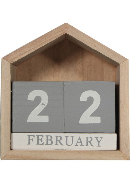 Vintage Shape Perpetual Calendar Ahşap Masa Ahşap Blok Ev Dekorasyonu (Yurt Dışından)