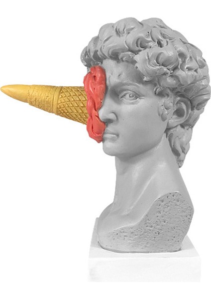 Modern Iskandinav Şekil Süs Dondurma David Heykelcik Ev Dekor Heykel Ofis Kitaplık Masaüstü Sanat Dekorasyon, B (Yurt Dışından)