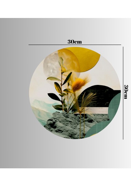 :temperli Cam Daire Tablo, Cam Tablo, Uv Baskı, CTT024