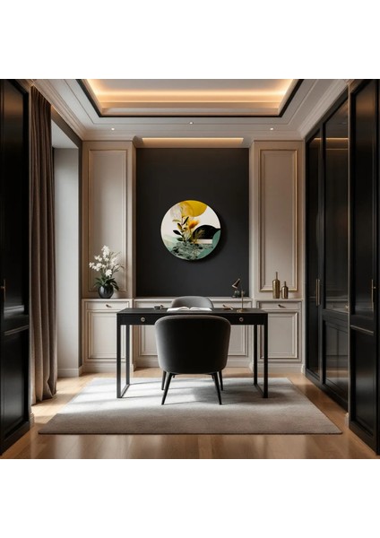 :temperli Cam Daire Tablo, Cam Tablo, Uv Baskı, CTT024