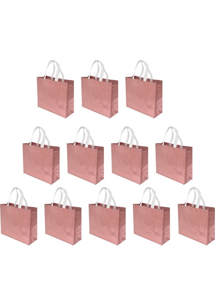 12 Adet Hediye Çanta Noel Alışveriş Tote Çanta Mevcut Çanta Parti Düğün Için Parlak Yeniden Kullanılabilir Hediye Çantaları ( ) (Yurt Dışından)