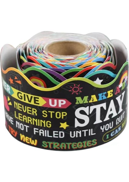 Bülten Tahtası Kenarlıkları Taraklı Sınır Teşvik Döşeme Sınıf Dekorasyonu Için Sınır Dekorasyon Arka Plan Kağıdı 16 M (Yurt Dışından)