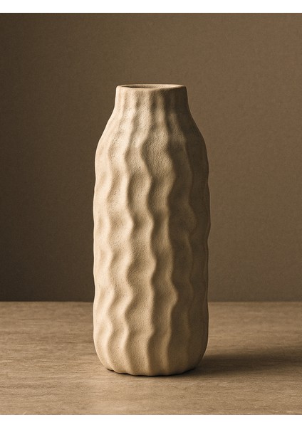 Tubb Dokulu Seramik Vazo (13 x 36 Cm)
