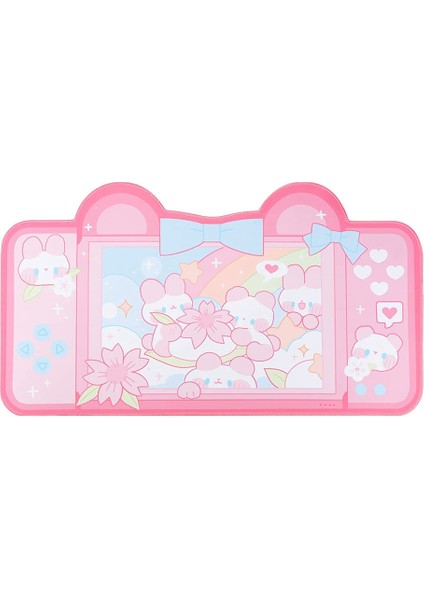 Pembe Mouse Pad Oyun Mouse Pad, Su Geçirmez Kolay Temizlenebilir, Ofis Oyunları Için Baz Olmayan Uzun Ofis Masası Mat (Yurt Dışından)