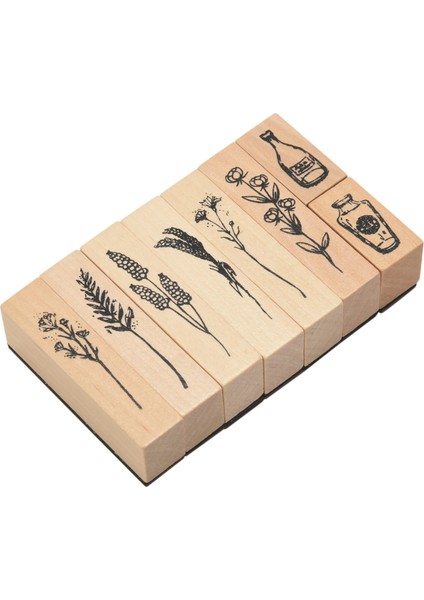 8 Adet Ahşap Lastik Pullar Çiçek Dantel ile Harfler Günlüğü Craft Scrapbooking, Dıy Zanaat ve Harfler Günlüğü Lastik Damga (Yurt Dışından)