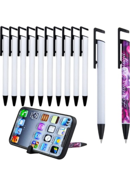 Süblimasyon Baskı Tükenmez Kalemler Için Shrink Wrap Kaplamalı Alüminyum Tüp Gövdeli 10'lu Süblimasyon Kalem Boşlukları Paketi (Yurt Dışından)