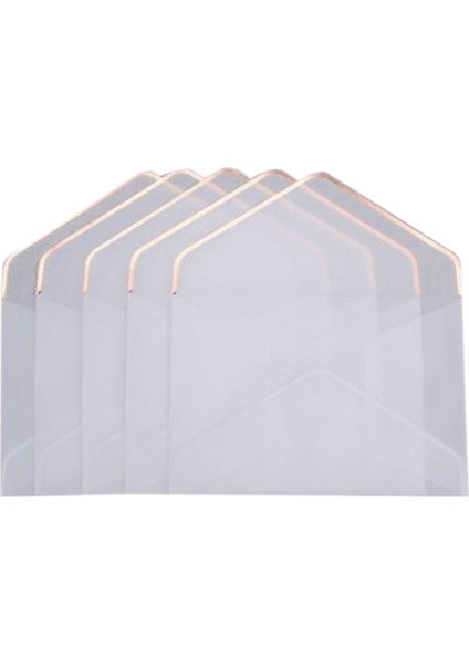 20 Adet/takım Sıcak Damgalama Baskı Kağıdı Zarf Şeffaf Kağıt Zarf Düğün Mektubu Davetiye Yıldönümü Rosegold (Yurt Dışından)