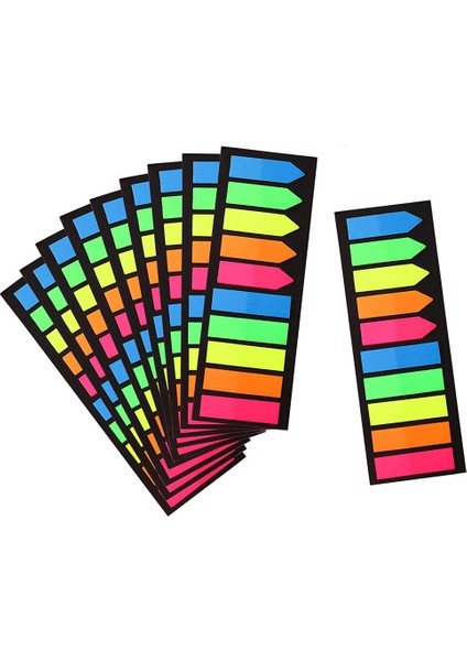 10 Paket 2000 Adet Sayfa Işaretleyiciler, Dizin Sekmesi Bayrakları, Çıkartmalar, Floresan Dizin Sekmeleri Sayfa Bayrağı, Kitaplar Için, Defter, 5 Renk, 2 Boyut (Yurt Dışından)