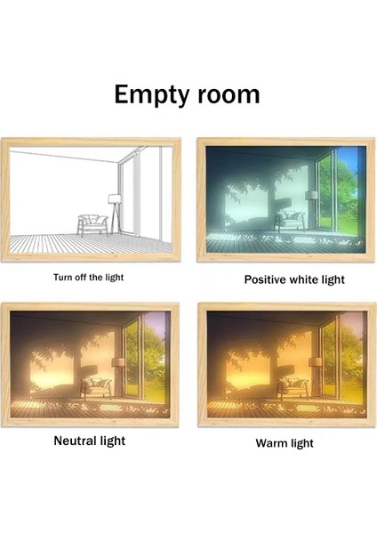 Işık Boyama LED Gece Lambası Başucu Lambası Atmosfer Masa Lambası Duvar Dekor Yatak Odası Ev Dekorasyon Hediye A-3 Renkler-S (Yurt Dışından)