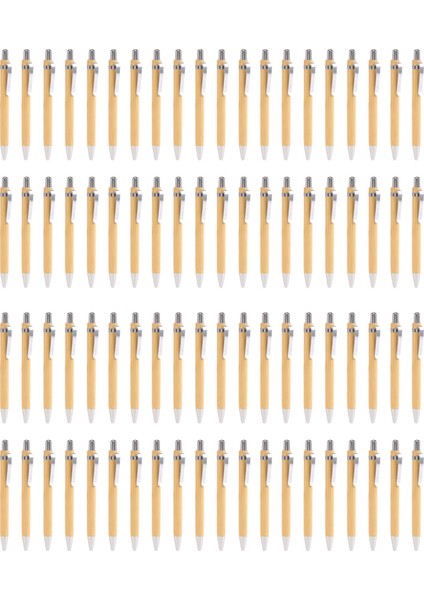 80 Adet Tükenmez Kalem Seti Bambu ve Ahşap Yazı Aletleri, 40 Adet Siyah Mürekkep & 40 Adet Mavi Mürekkep (Yurt Dışından)