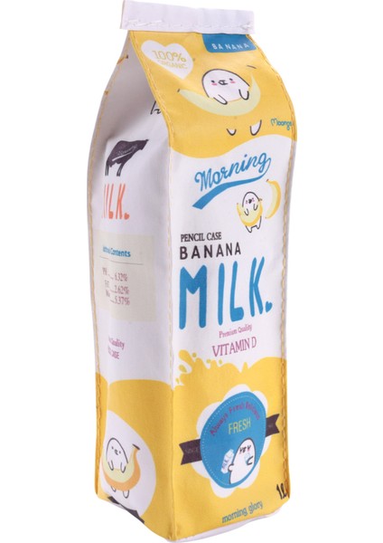 Süt Karikatür Kalem Kutusu Of Yeni Simülasyon Öğrenci Okul Malzemeleri Için Sevimli Pu Kalem Çantası Kırtasiye Kılıfı Sarı (Yurt Dışından)