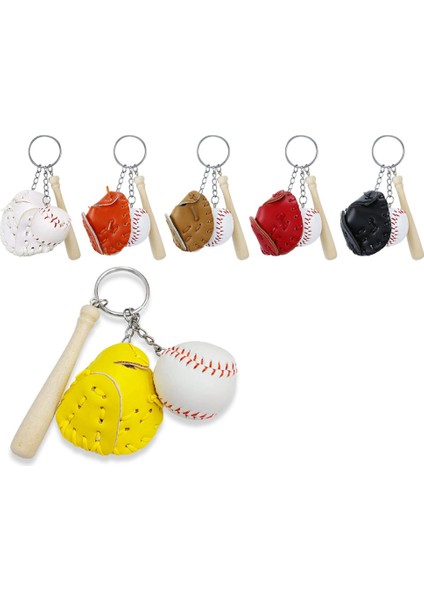 6 Adet Mini Anahtarlık Aksesuarları Spor Anahtarlık Dekorasyon Erkekler Kızlar Için Takım Parti Favor Doğum Günü Goody Çanta Sarkık (Yurt Dışından)