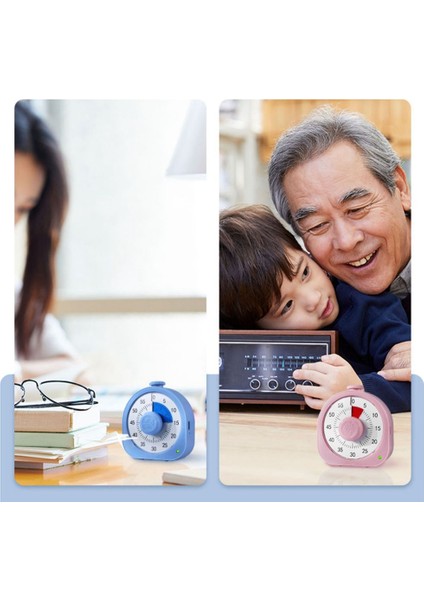 Görsel Zamanlayıcı Mekanik Mutfak Zamanlayıcısı 60 Dakika Alarmı Pişirme Zamanlayıcısı Pembe (Yurt Dışından)