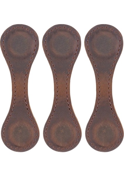 Deri Manyetik Kitap Ayracı, Mıknatıslı Kitap Ayraçları, El Yapımı, 3'lü Kahve Rengi (Yurt Dışından)