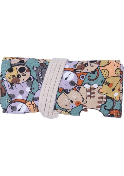 Kanvas Kalem Sargısı, Seyahat Çizimi Sanatçı Için Sevimli Kalem Rulo Düzenleyici, Renkli Kalemler Için Kalem Kılıfı Kılıf Tutun (Kalem Dahil Değil) (36 Delikli) (Yurt Dışından)