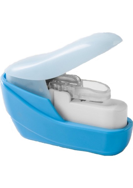 Mini Zımbasız Zımba Kitap Kağıdı Zımbalama Taşınabilir Zımba Yok Okul Ofis Malzemeleri Mavi (Yurt Dışından)