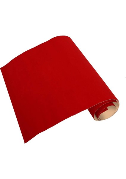 2 Adet Kendinden Yapışkanlı Keçe Kumaş, Yumuşak Kadife Çekmece Astarı, Sanat ve El Sanatları Için Dıy Kumaş, Mücevher Kutusu Astarı, Kırmızı (Yurt Dışından)