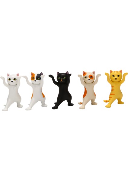 5 Adet Kedi Kalem Tutucu Taşıma Tabut Braketi Sevimli Dekorasyon El Yapımı Ev Dekor Bebek (Yurt Dışından)
