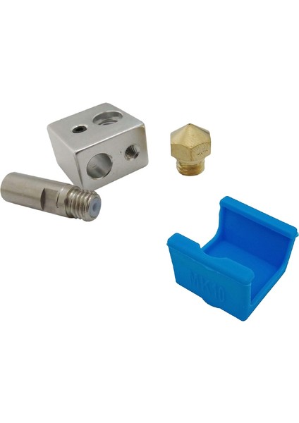 3D Yazıcı Için MK10 Hotend Kiti M7 Pirinç Meme ve Ptfe Tüplü Alüminyum Isıtıcı Bloğu ile Boğaz (Yurt Dışından)