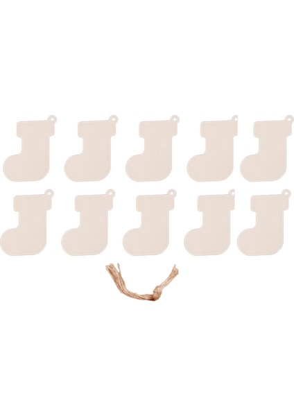 10 Adet Noel Ahşap Yonga Kolye, Ev Dekorasyon Hediye Aksesuarları, Ahşap Kolye Oyma Çorap (Yurt Dışından)