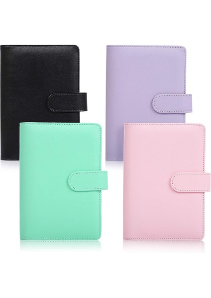 4 Adet A6 Bağlayıcı 6 Halkalı Defter Kılıfı, Kağıt Doldurmaya Uygun, Kişisel Saklama Çantası, Kol (Yurt Dışından)