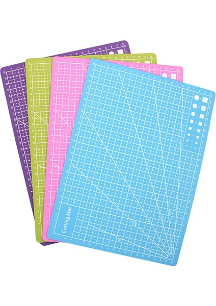 4 Adet A4 Lastik Damga Gravür Pedi, El Hesabı Kesme Pedi Modeli Arkalık Dıy Masaüstü Koruma (Yurt Dışından)