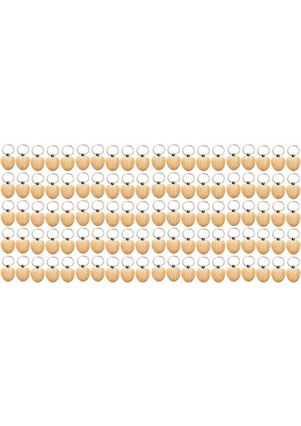 100 Adet Boş Kalp Ahşap Anahtarlık Dıy Promosyon Anahtarlık Anahtarlık Kolye Etiketleri Promosyon Hediyeler (Yurt Dışından)