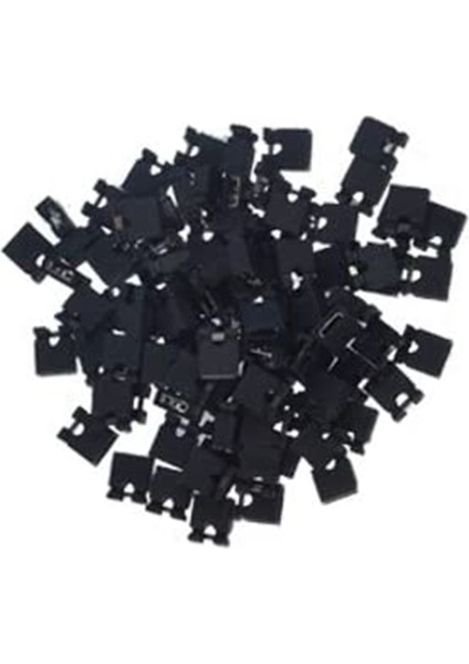 100 Adet 2.54 mm Jumper Kapağı Açık Tip Kısa Devre Bloğu Soket Pin Başlık Bağlantı Bloğu, Siyah (Yurt Dışından)