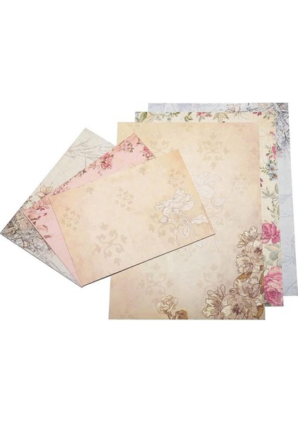 30 Adet Vintage Kırtasiye Çiçek Yazı Kağıdı El Yazısı Mektupları Için Eşleşen Zarflar Setleri, Çeşitli Renkler (Yurt Dışından)