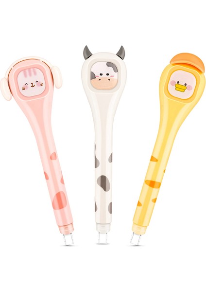 Beyaz Out Düzeltme Bant Kalemi, Sevimli Hızlı Kuru Japonya Kalem, Kullanımı Kolay Kawaii Kalem Aplikatör 3 Adet (Yurt Dışından)
