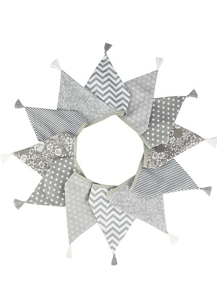 3.2m 12 Bayraklar Pamuk Banner Topu Flama Çelenk Çocuk Çocuk Bebek Duş Doğum Günü Bunting Düğün Parti Dekor B (Yurt Dışından)