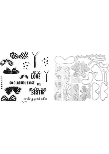 Kart Yapımı Için Pullar ve Kalıplar Dıy Scrapbooking Sanat El Sanatları Damgalama Malzemeleri Metal Kesme (5473) (Yurt Dışından)