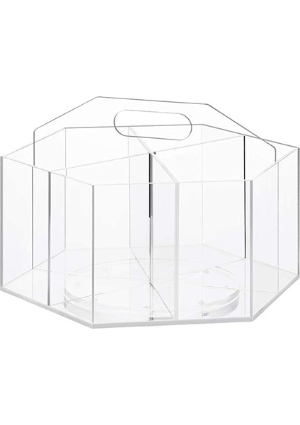 Akrilik Kalem Tutucu 360 Derece Dönen Şeffaf Organizatör Masaüstü Kırtasiye Ofis Okul Için (Yurt Dışından)