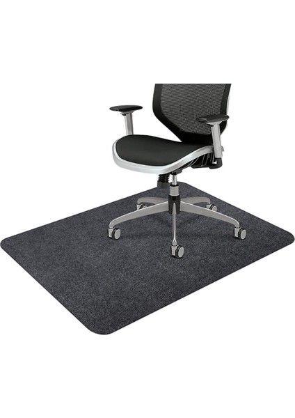 Sert Zeminler Için Sandalye Minderi, 55 x 35 Inç Koruyucu Paspaslar Parke Masa Halısı Ev Ofis, Koyu Gri (Yurt Dışından)