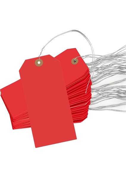 400 Boş Gönderi Etiketi, Güçlendirilmiş Delikli ve Telli 4,75X2,35 Inç Etiket Askısı, Ürün Takı Giyim Etiketleri B (Yurt Dışından)