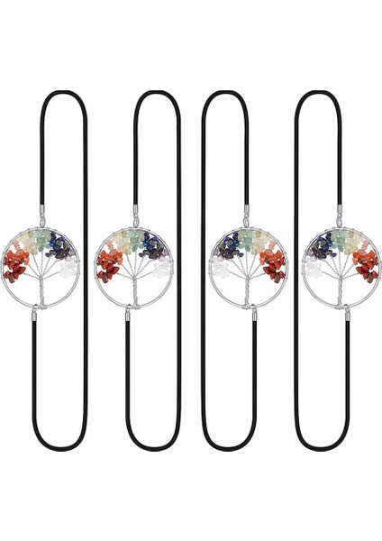 Çakra Ağacı Kolye Dizüstü Bant Imleri ile Elastik Yer Ayracı El Yapımı Kristal Şanslı Kitap Sayfası Işaretleyici (Yurt Dışından)