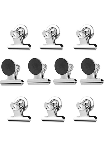 Manyetik Klipler, Mıknatıs Klipler Güçlü Buzdolabı Mıknatısı Beyaz Tahta Klip Çizilmez 10 ADET-1.50IN (Gümüş) (Yurt Dışından)