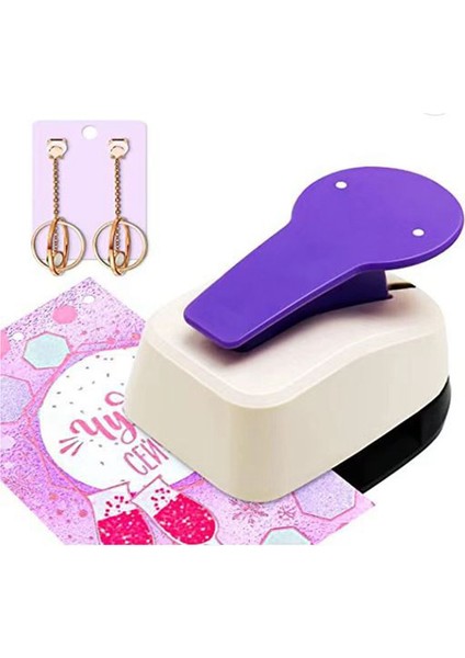 Çift Post Craft Kolu El Yapımı Kağıt Için Küpe Kartı Delgeç Delgeç (Yurt Dışından)